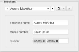 Many to many in Detail section