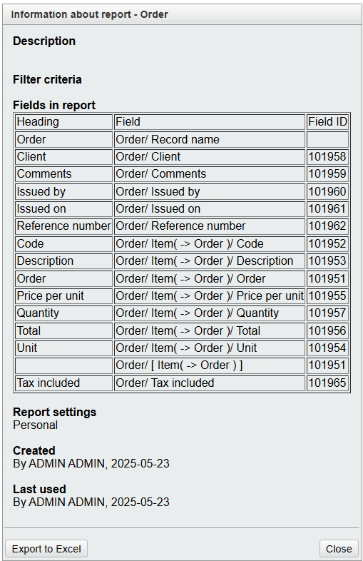 PDF ISTools report template